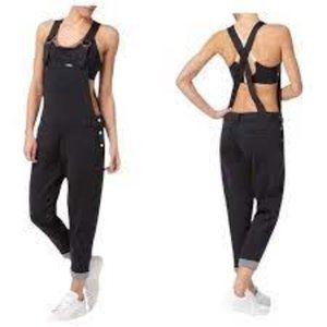 Sweaty Betty Black Riso Luxe Dungarees Overalls - Large